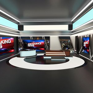 TV Studio News 3D model
