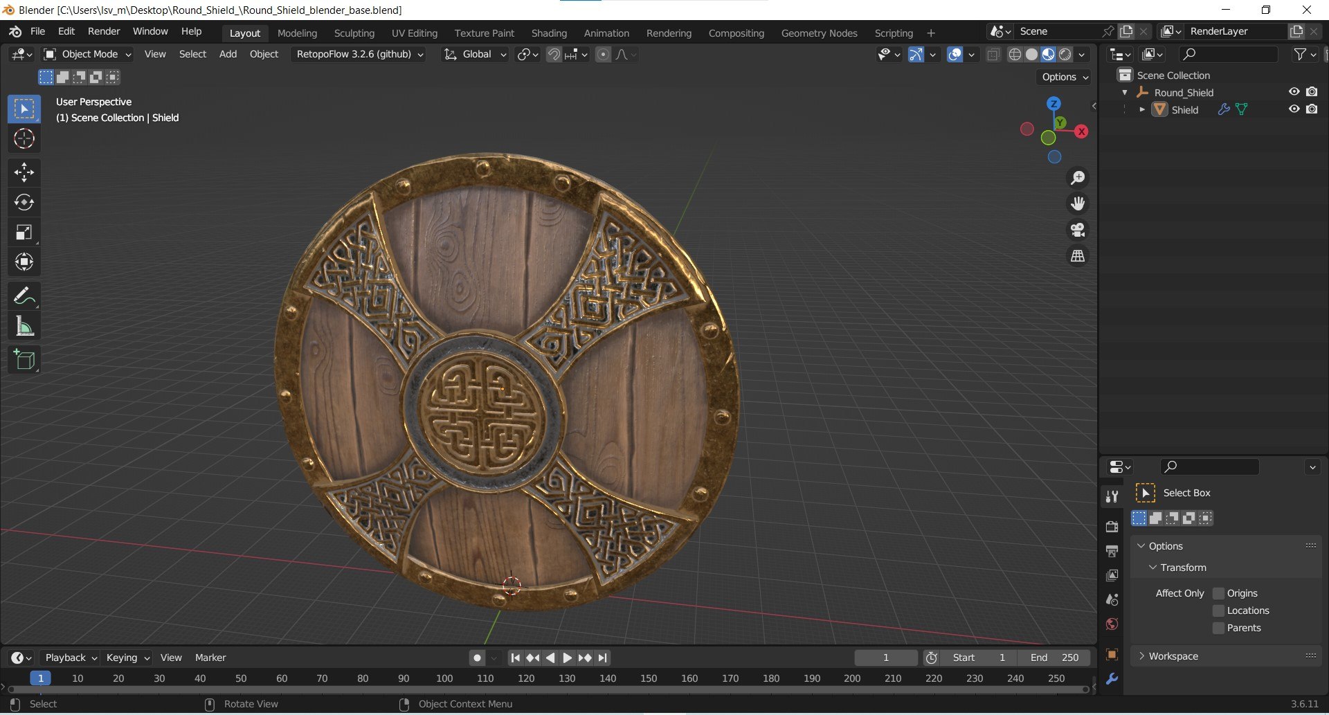 Round Shield 3D Model - TurboSquid 2396545