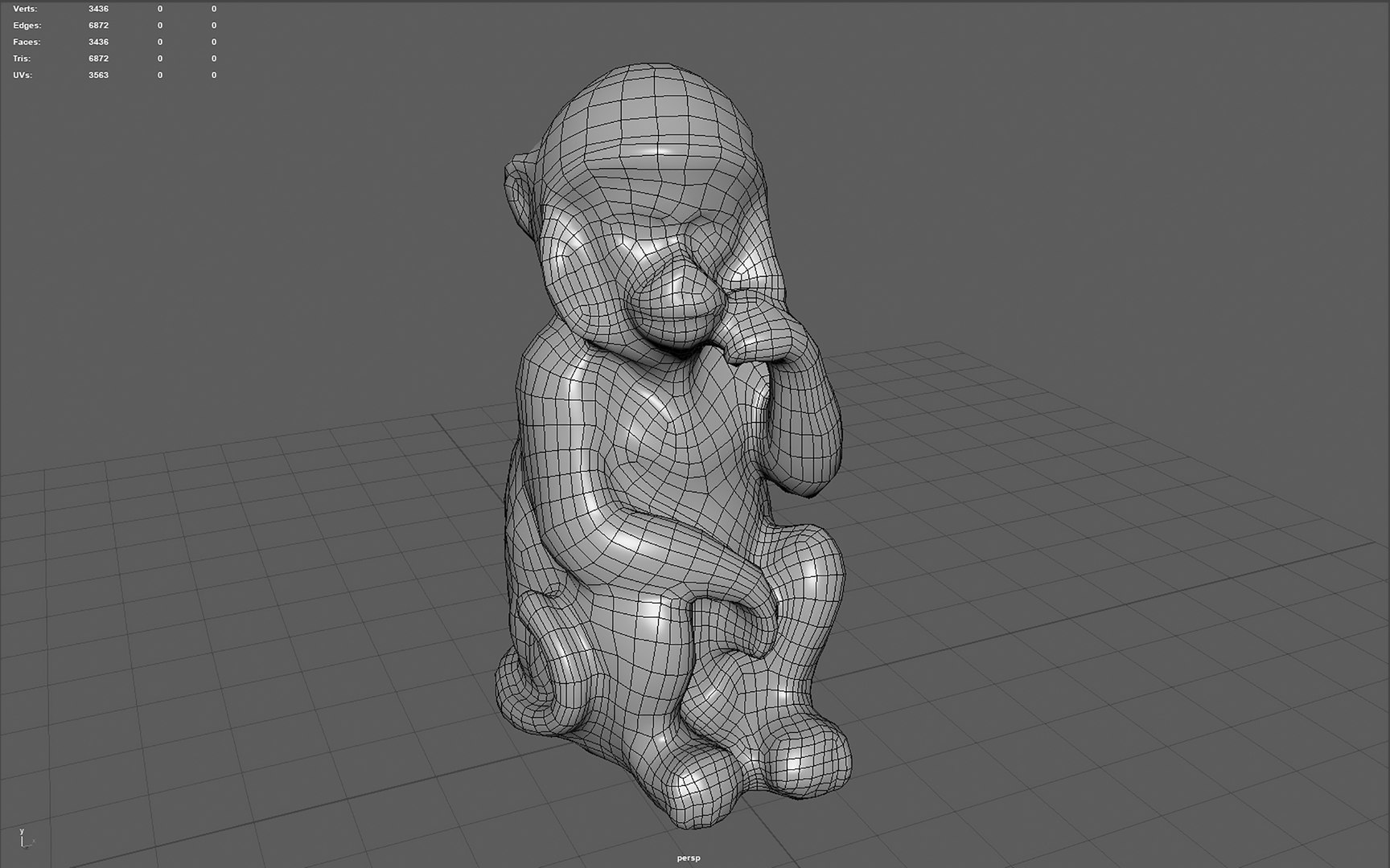 Monkey Statue 3D Model TurboSquid 2132761