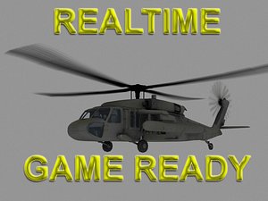 helicopter uh-60 blackhawk 3d model