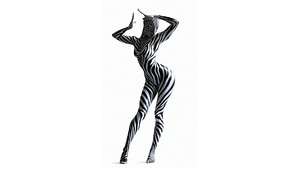 3D Abstract Zebra Pattern Human Figure 3D model model