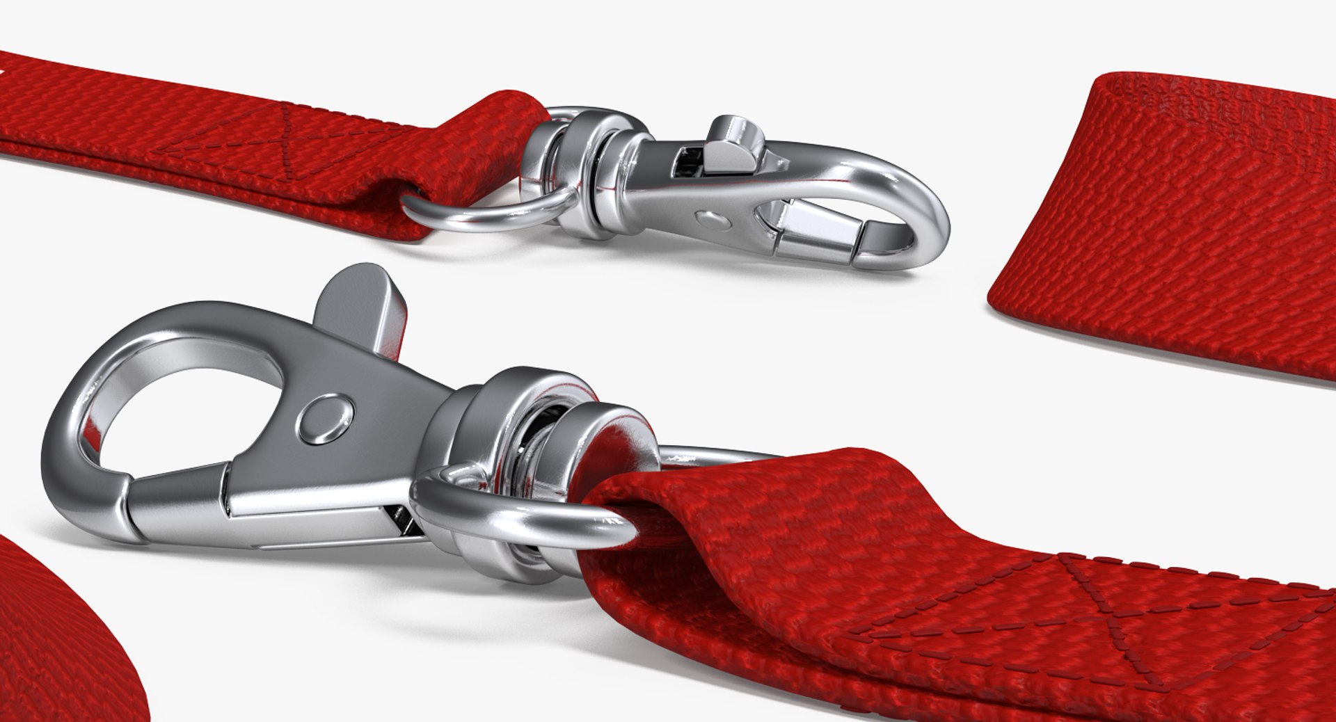 3D red visitor lanyard - TurboSquid 1255612
