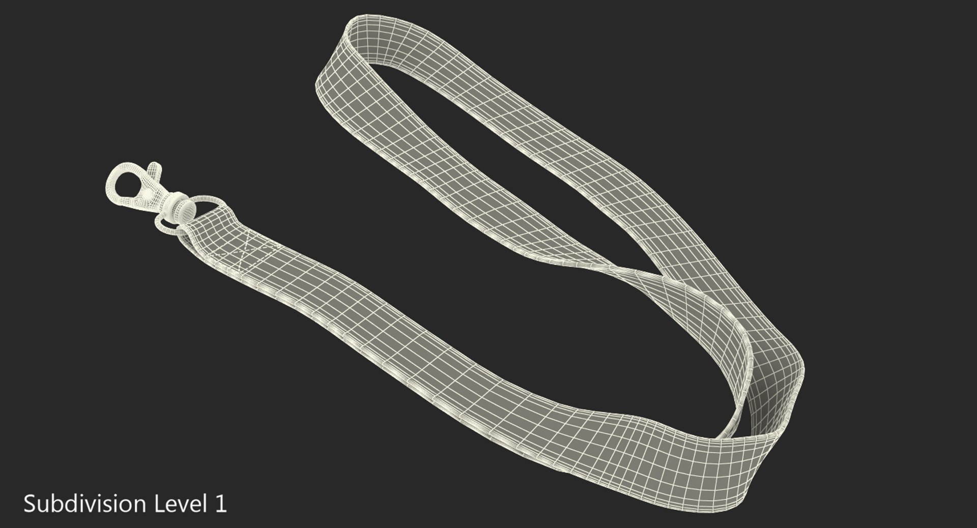 3D red visitor lanyard - TurboSquid 1255612