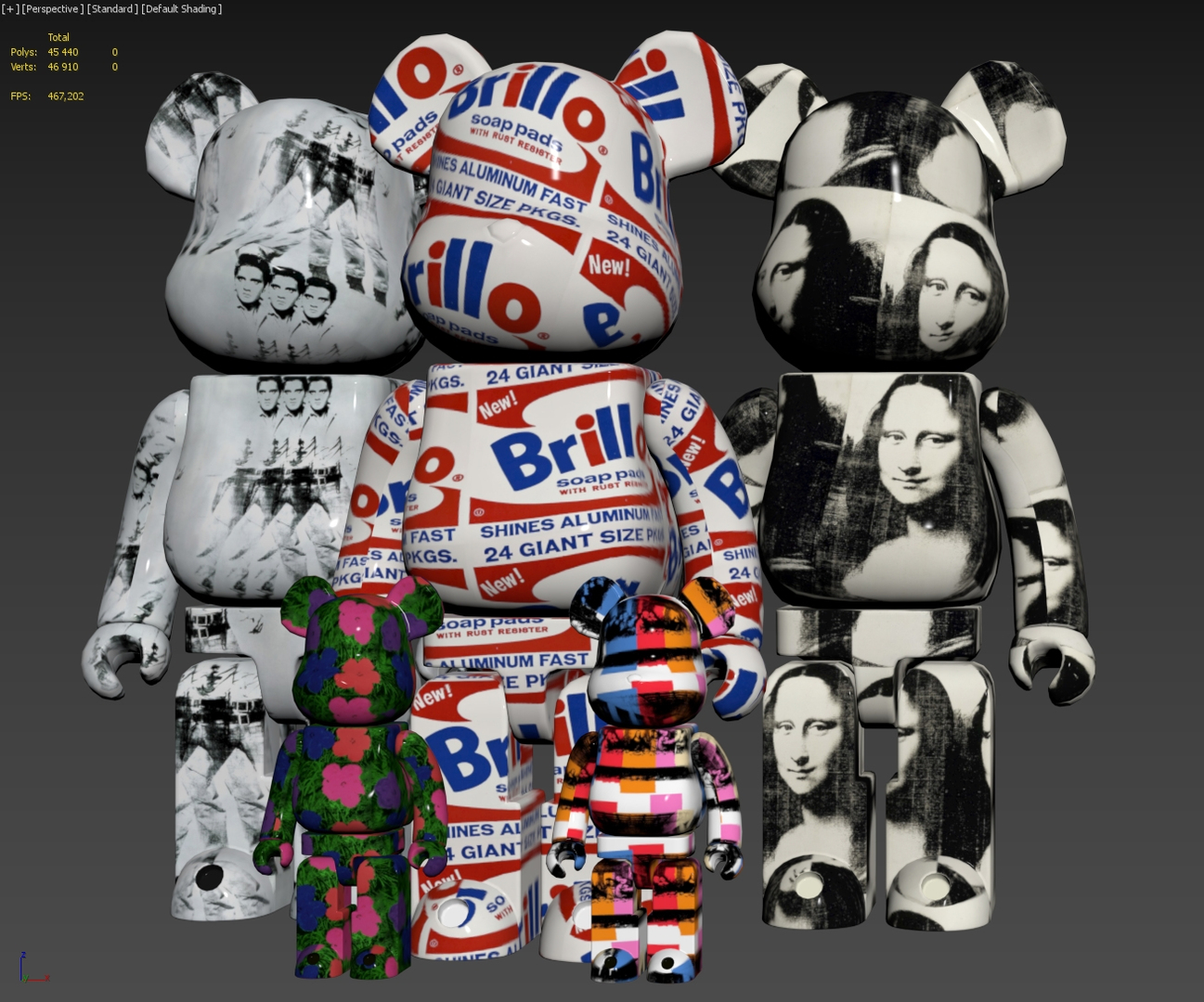 bearbrick andy warhol double mona lisa