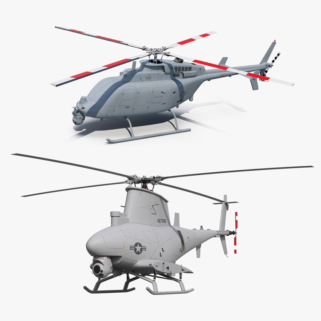 Northrop Grumman Unmanned Helicopters Collection 3D model preview