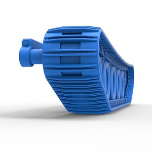 Diecast Track of Redneck Rave Mud truck on tracks Scale 1 to 25 3D model