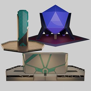 Buildings triple pack 3D model