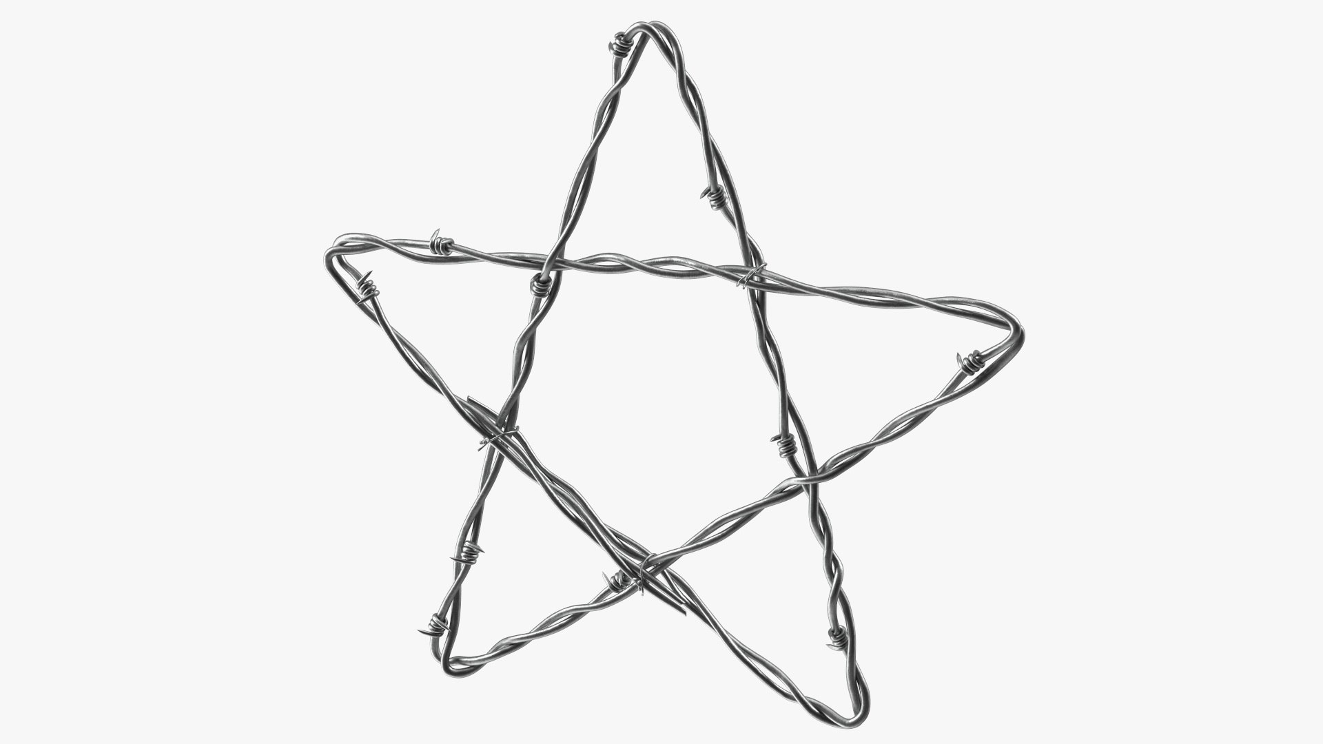Barbed Wire Star model https://p.turbosquid.com/ts-thumb/HU/KgBGpM/al/barbedwirestar3dsmodel001/jpg/1637780135/1920x1080/fit_q87/e21961ef847041d32daeb371d48f169e0b63ae97/barbedwirestar3dsmodel001.jpg