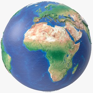 Artistic Topographic Globe V2