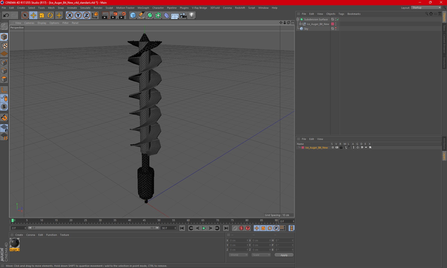 Ice Auger Bit New model - TurboSquid 2109577