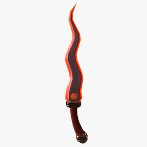 3D Game Ready Low Poly Kriss Knife model