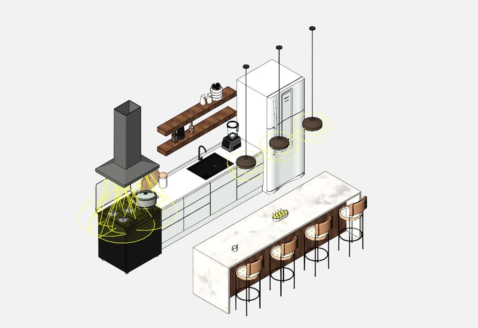3D Parametric Kitchen - TurboSquid 1759695