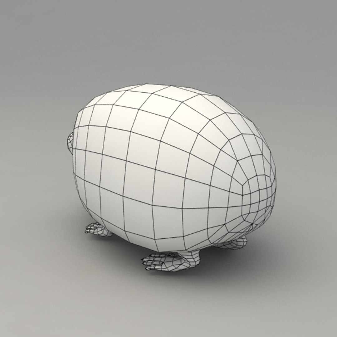 3d Rigged Hedgehog Model