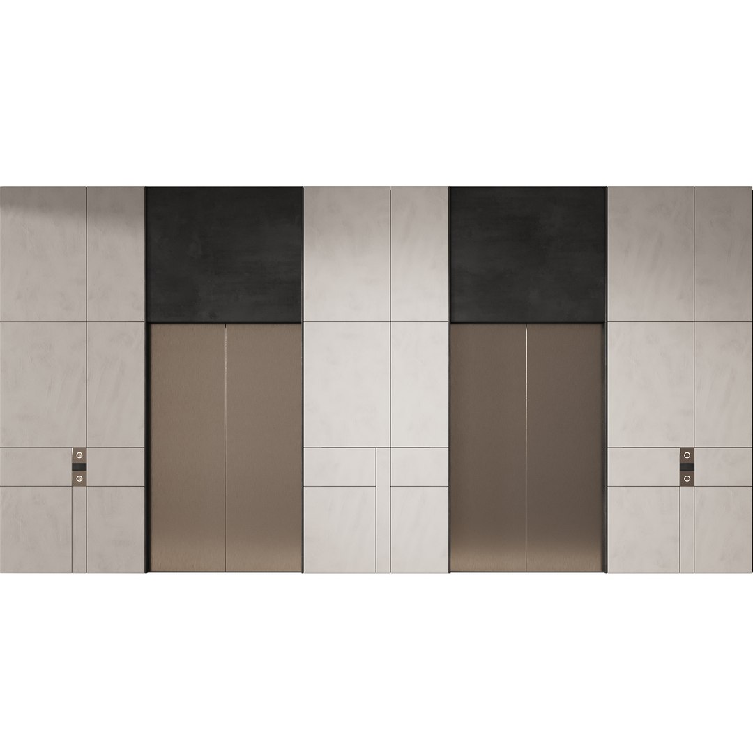 3D 535 Elevator Lobby Design In 2 Options 01 - TurboSquid 2309632