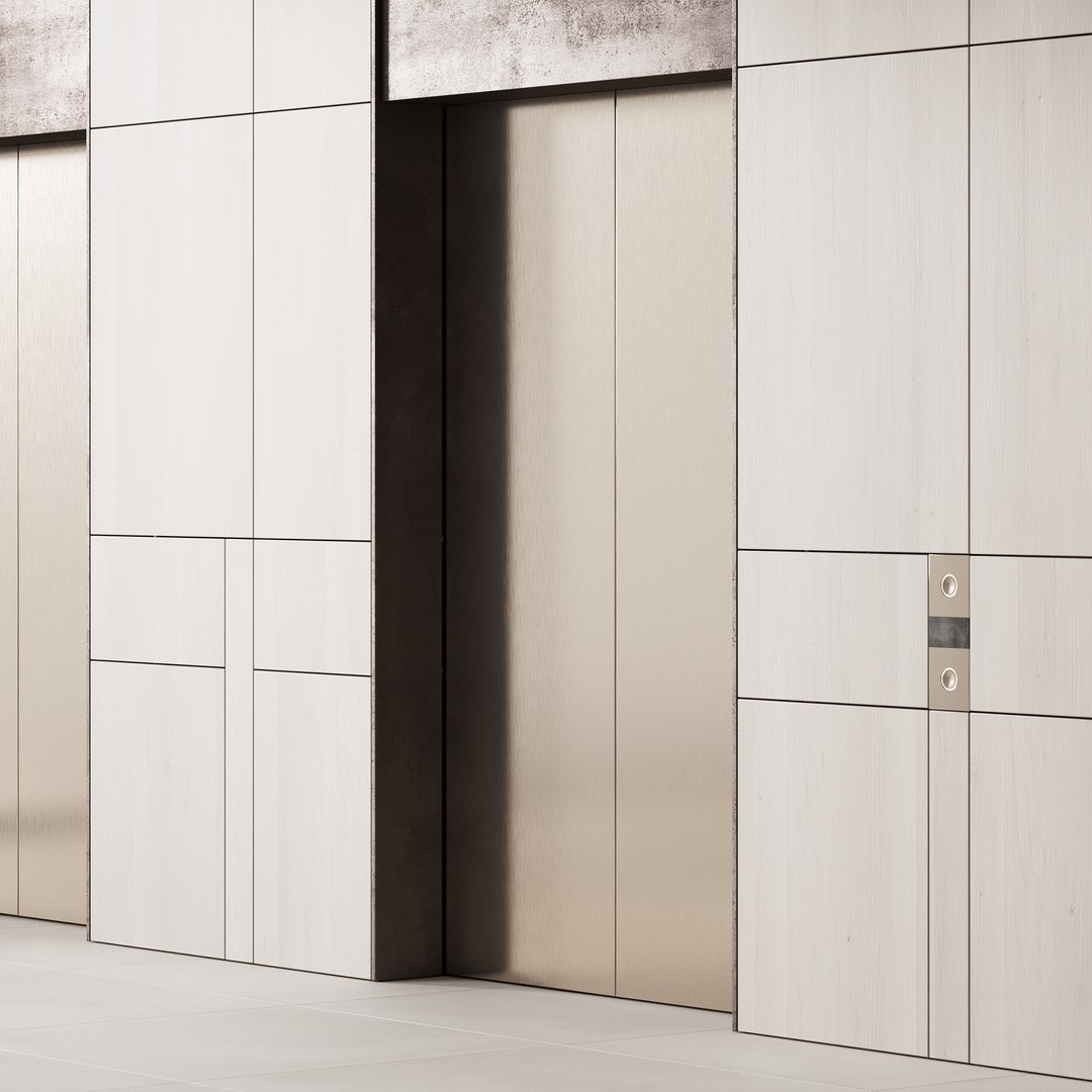 3D 535 Elevator Lobby Design In 2 Options 01 - TurboSquid 2309632