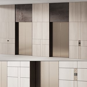 3D 535 elevator lobby design in 2 options 01