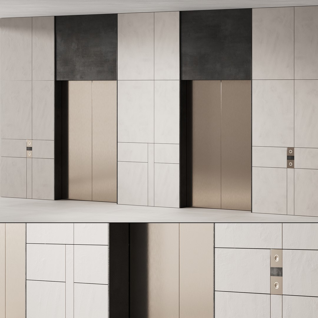 3D 535 Elevator Lobby Design In 2 Options 01 - TurboSquid 2309632