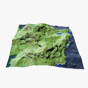 hilly landscape 3D model