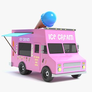 3D ice cream truck model
