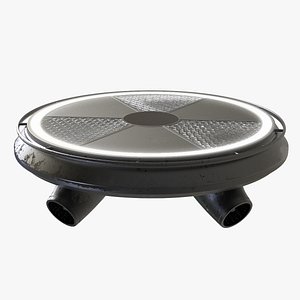 3D scifi engine turntable model