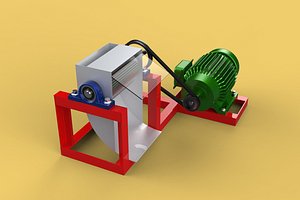 3D model AUTO ELECTRIC COCONUT GRATING MACHINE SHREDDER SCRAPER CHOPPER