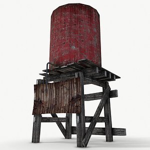3D old barrel pallet