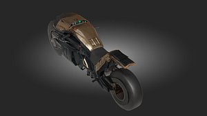 Futuristic Sci-fi Bike PBR Low-poly 3D Model model
