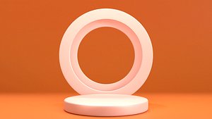 3D Display Podium Orange 2