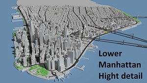 3d max lower manhattan island