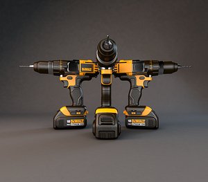 3D model cordless drill