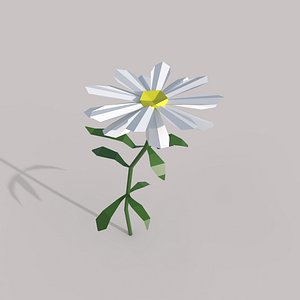 Low Poly Flower 3D model