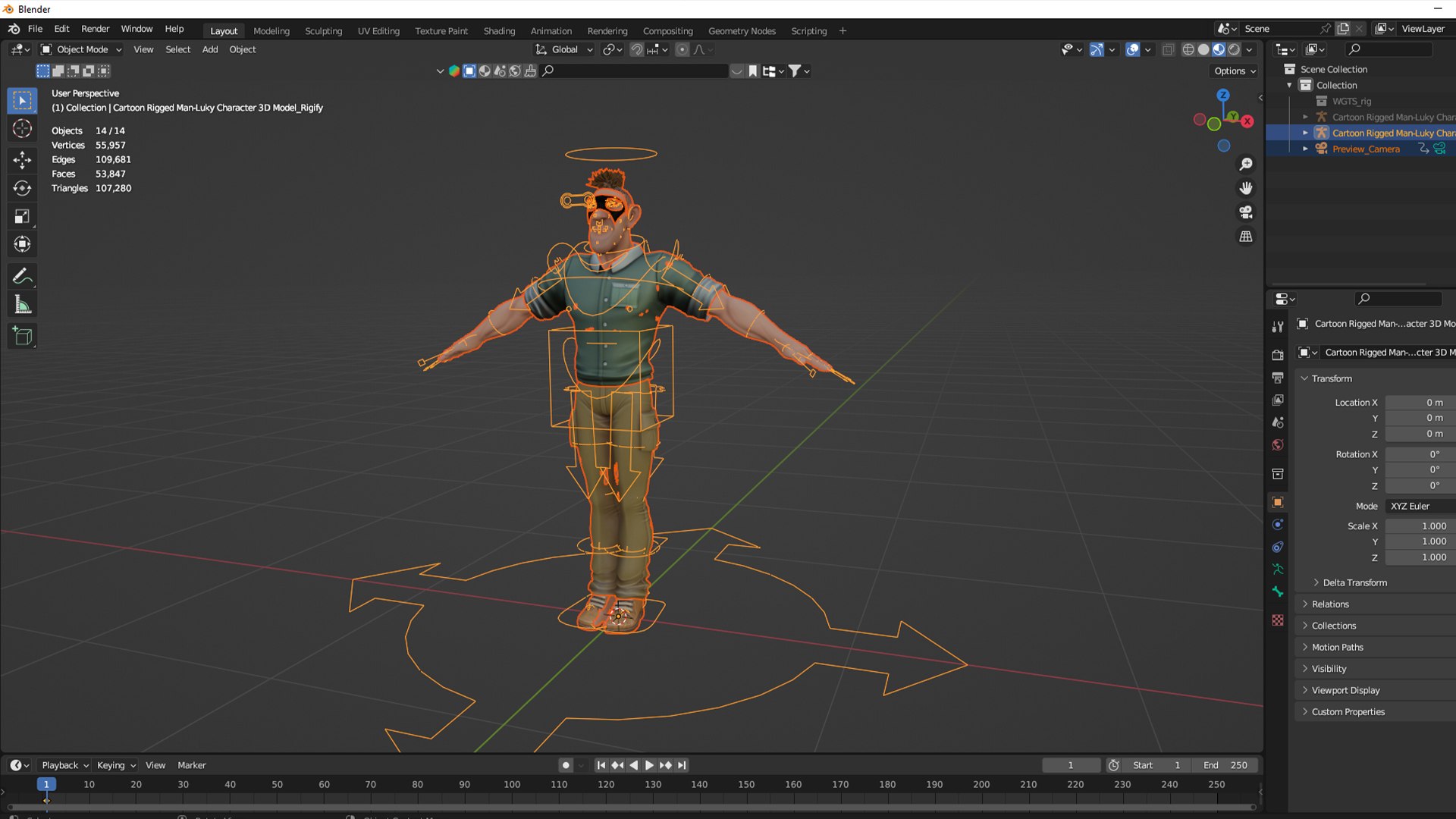 Cartoon Rigged Man-Luky Character 3D Model 3D Model - TurboSquid 2469765