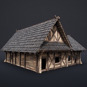 3D MEDIEVAL SLAVIC HOUSE CABIN COTTAGE HUT VILLAGE FARM AAA NEXTGEN model