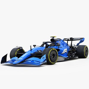 3D F1 Concept 2022 Templete Blue model