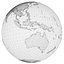 3d country world globe model