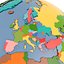 3d country world globe model