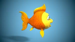 cartoon fish 3D model