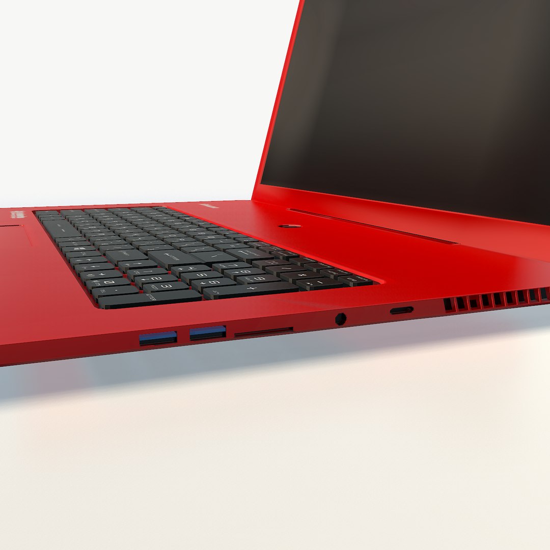 Msi Red Laptop 3d Model