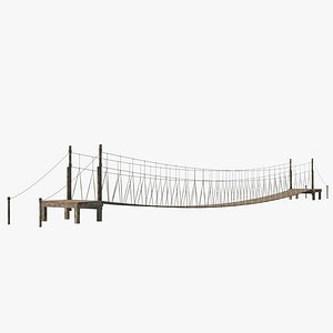 Rope bridge 3D model