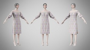 3D Dress 16 Pastel Organic Flow