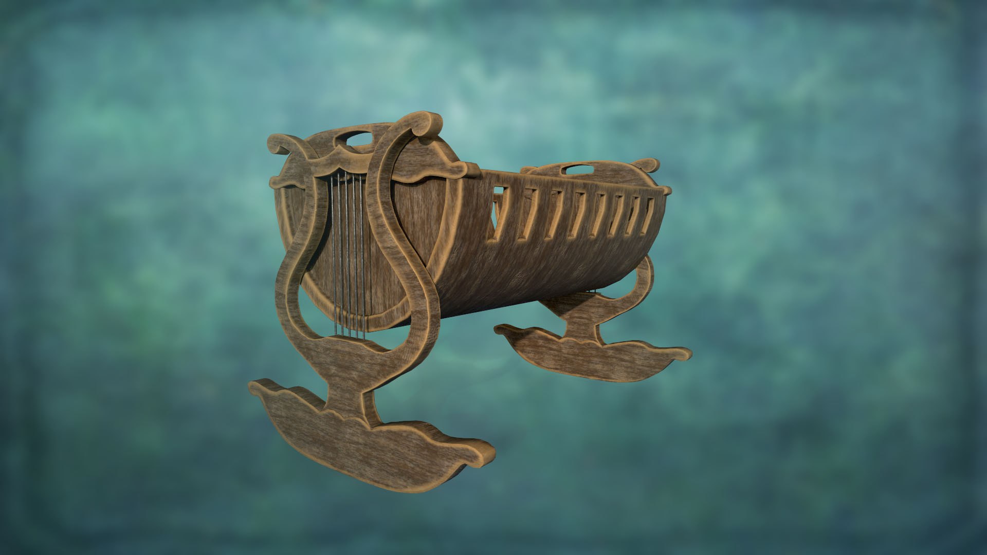 Stylized Cradle For Children Bed PBR Game Ready Low-poly 3D Model 3D ...