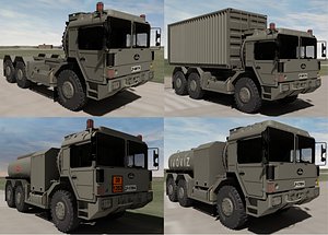 military raba h25 trucks 3d model