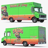 Tacos Street Vendor Truck Simplified