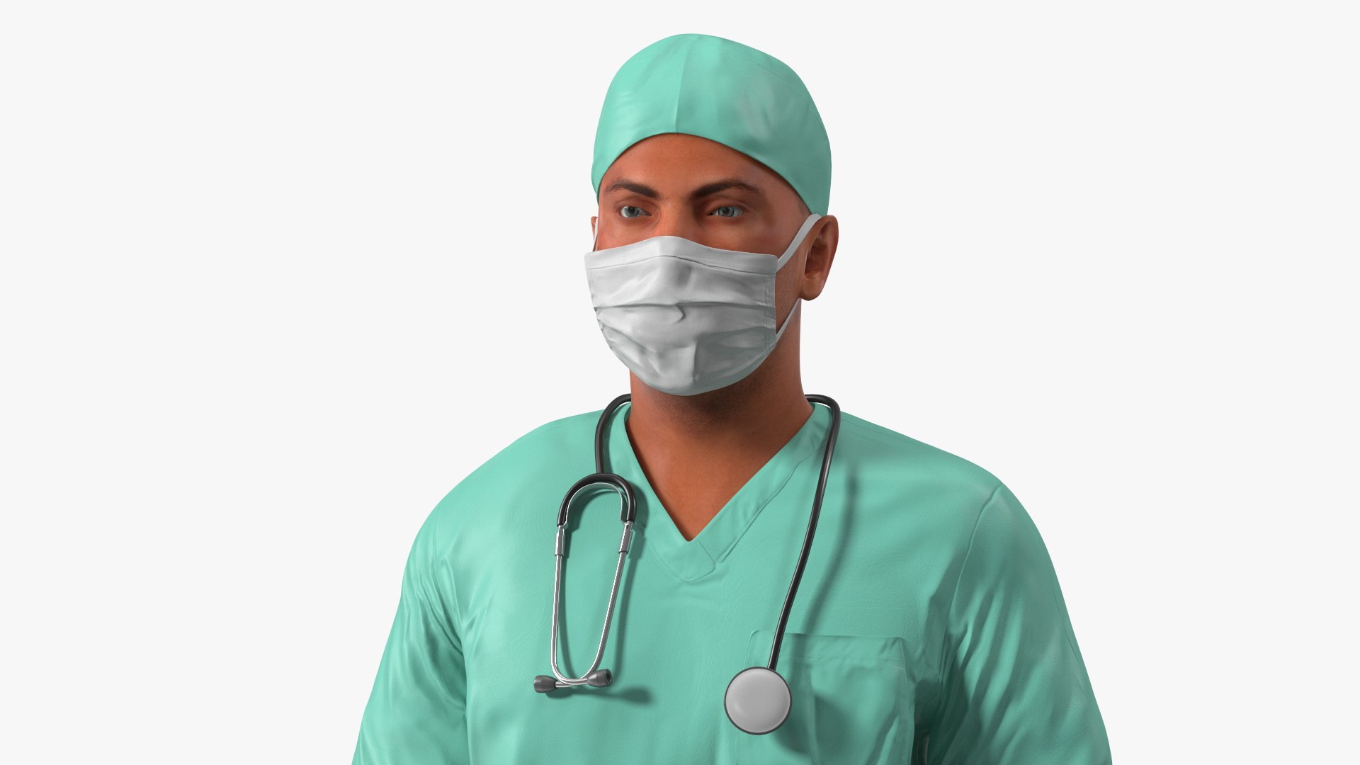 3D Male Surgeon Doctor wearing Mask Rigged - TurboSquid 2137578
