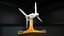 3D model Tidal Power Double Turbine