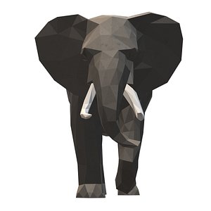 3D model Elephant polygonal