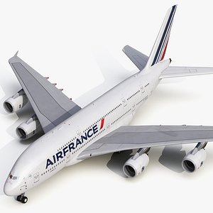 Airbus A380-800 Air France 3D Model