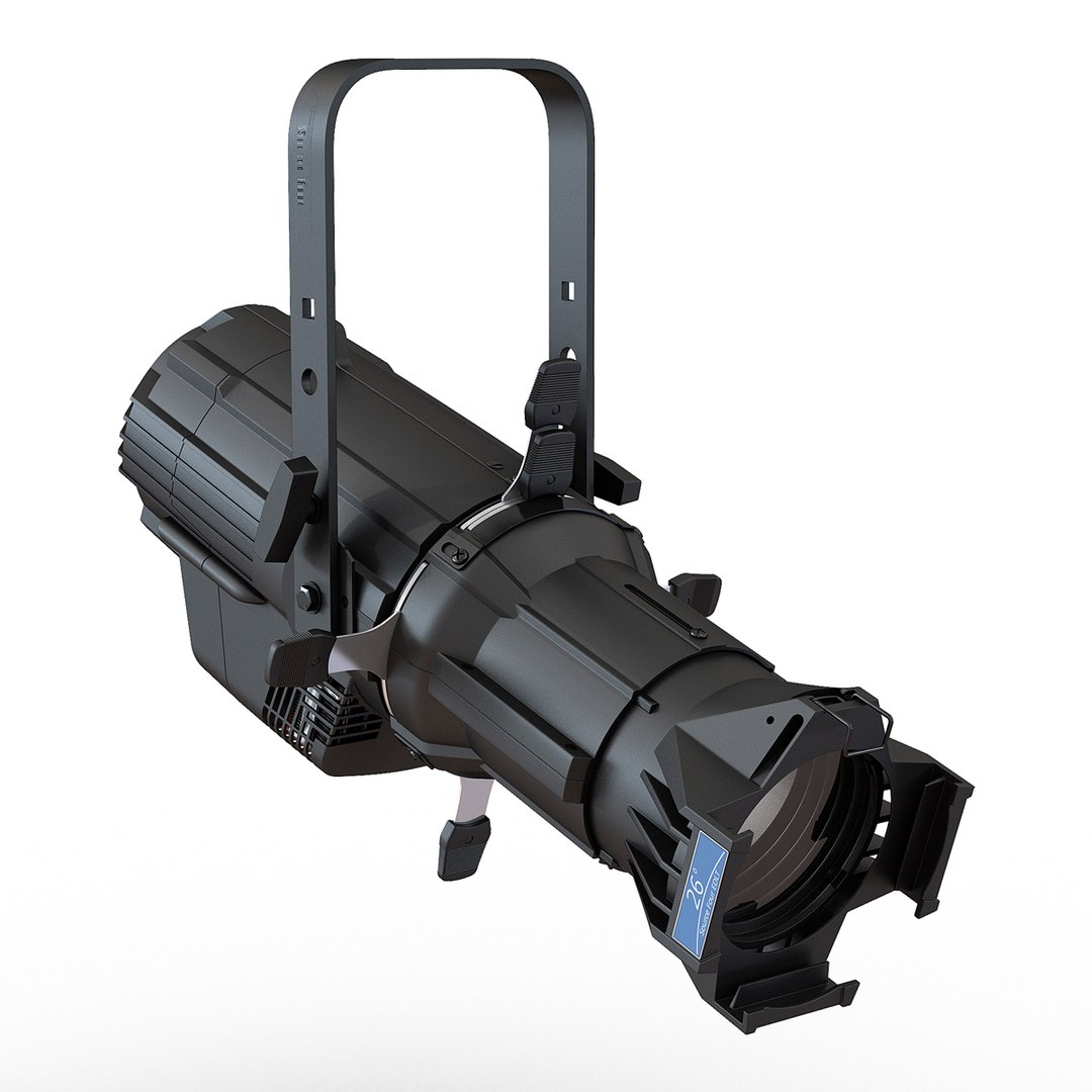 Source Four LED Black 3D Model 3D model preview