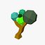 Arbre de bande dessinée Low Poly
