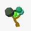 Arbre de bande dessinée Low Poly